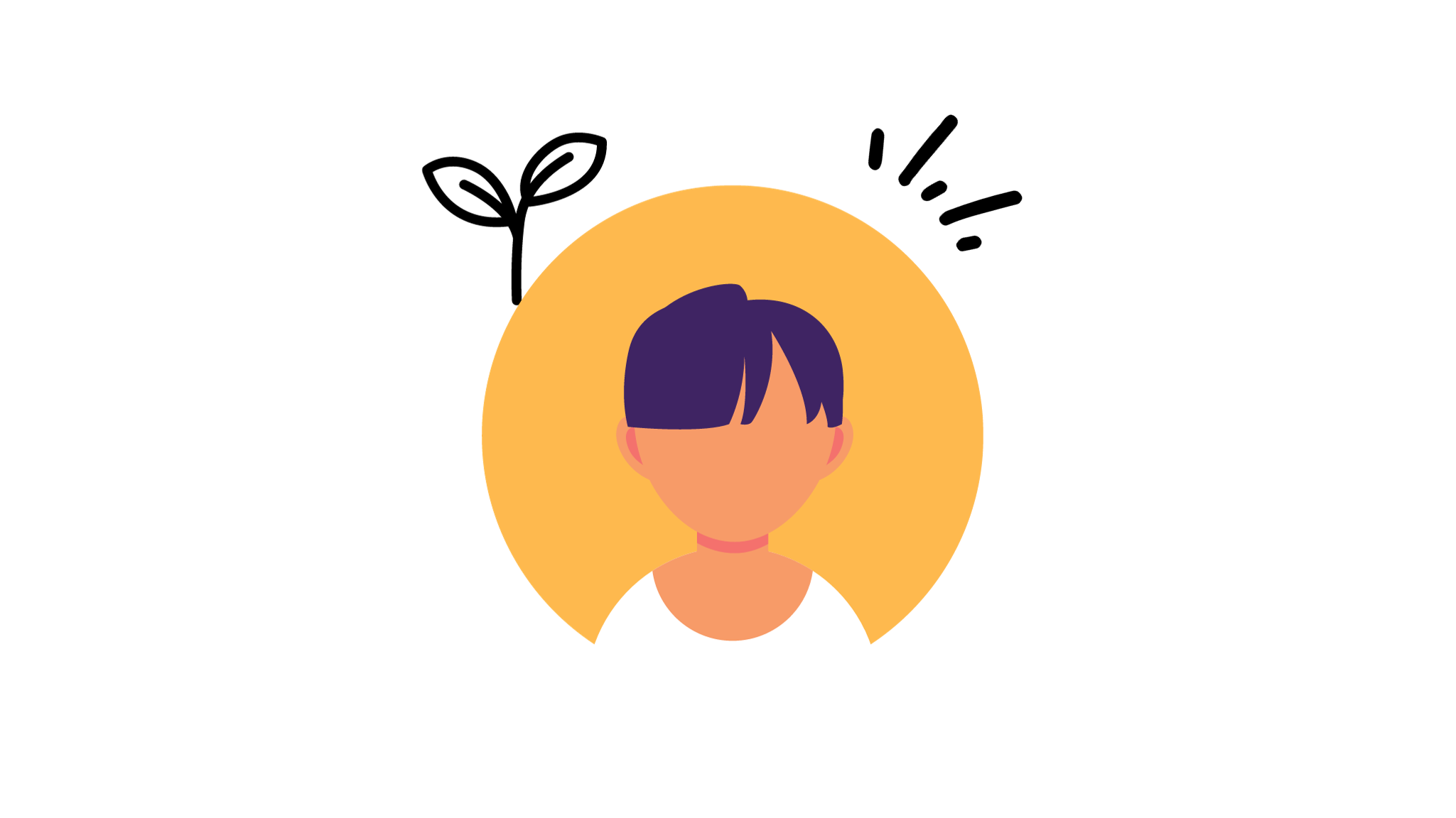 10 a cartoon picture of a young person
