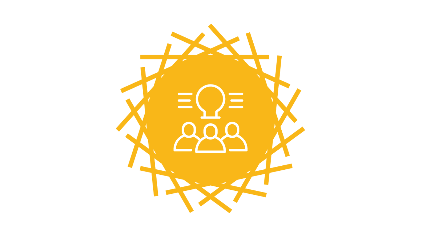5 Icon with three figures together, symbolizing group sessions