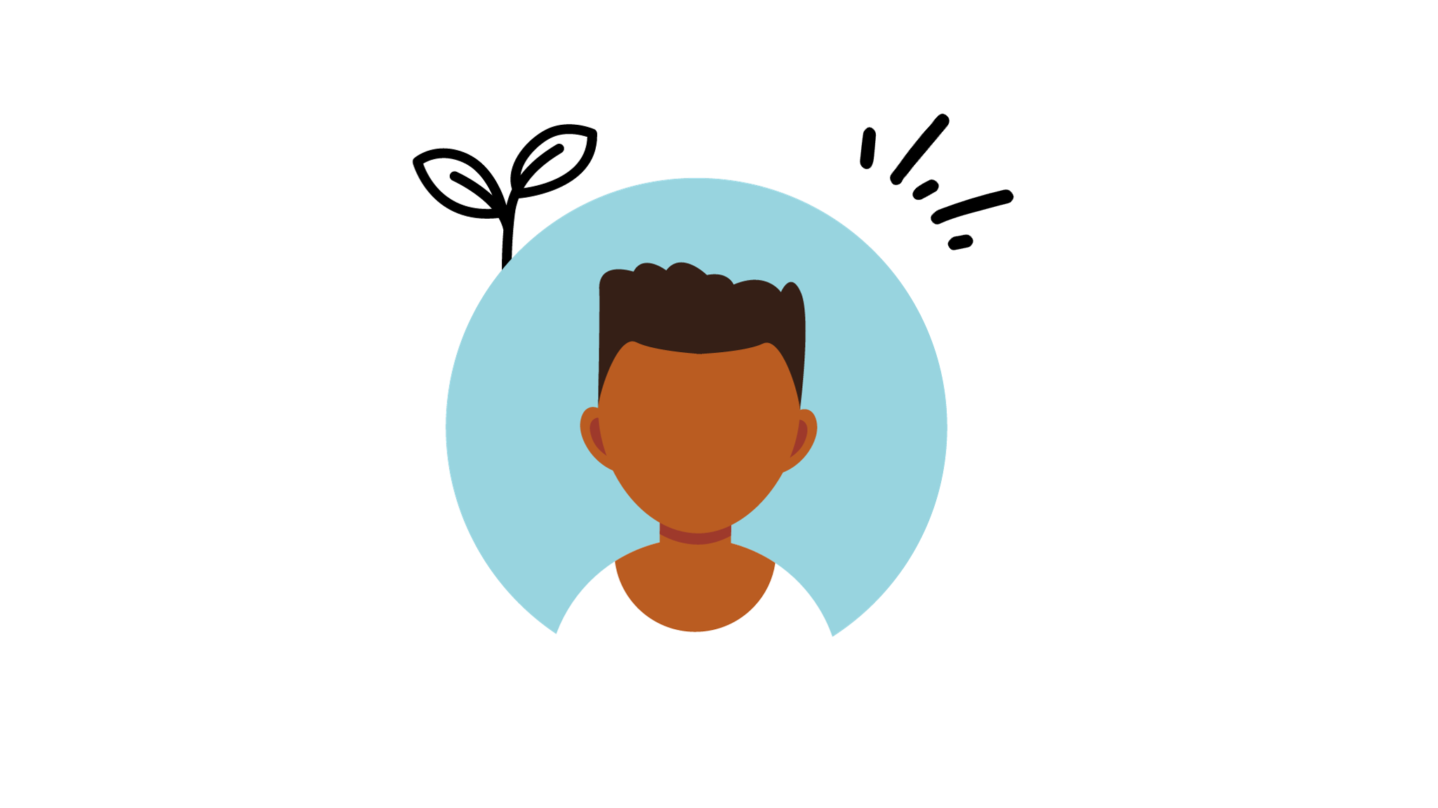 8 a cartoon picture of a young person